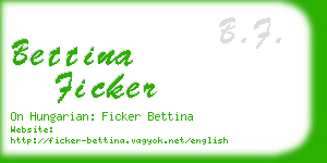 bettina ficker business card